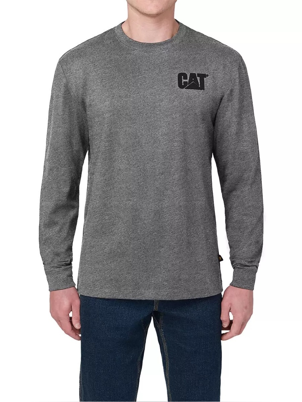 CAT caterpillar heavy equipment machines long sleeve tee grey black XXXL plus